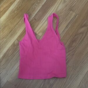 Nikibiki Pink Sleeveless Fitted Crop Tank Top